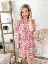 Load image into Gallery viewer, Multi Colored Floral Print Dress
