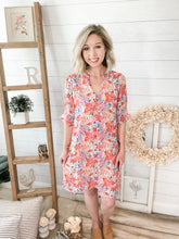 Load image into Gallery viewer, Multi Colored Floral Print Dress
