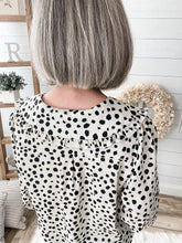 Load image into Gallery viewer, Ruffled Dalmatian Print Top
