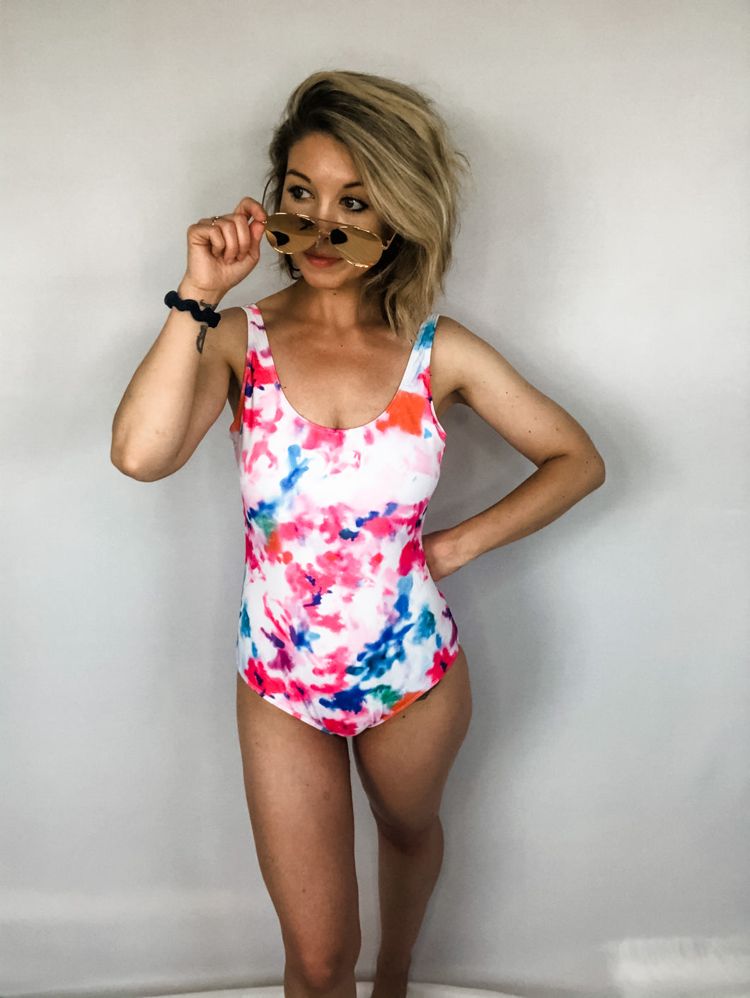 Tie Dye One Piece Swimsuit
