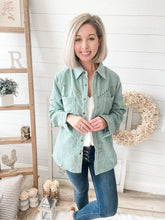 Load image into Gallery viewer, Corduroy Feeling Buttoned Down Long Sleeve Top
