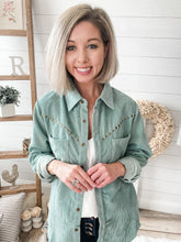 Load image into Gallery viewer, Corduroy Feeling Buttoned Down Long Sleeve Top
