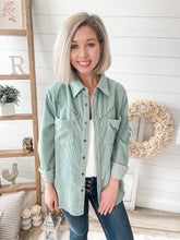 Load image into Gallery viewer, Corduroy Feeling Buttoned Down Long Sleeve Top
