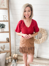 Load image into Gallery viewer, Brown Tassel Mini Skirt
