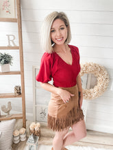Load image into Gallery viewer, Brown Tassel Mini Skirt
