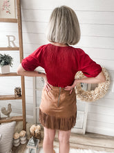 Load image into Gallery viewer, Brown Tassel Mini Skirt
