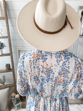 Load image into Gallery viewer, V-Neck Floral Print Ruffled Midi Dress
