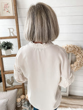 Load image into Gallery viewer, Cream Long Sleeve Cupro Top
