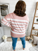 Load image into Gallery viewer, Light Pink Striped Long Sleeve Top
