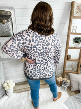 Load image into Gallery viewer, Plus Size Faded Leopard Print Long Sleeve Top
