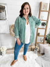 Load image into Gallery viewer, Corduroy Feeling Buttoned Down Long Sleeve Top
