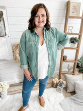 Load image into Gallery viewer, Corduroy Feeling Buttoned Down Long Sleeve Top
