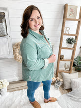 Load image into Gallery viewer, Corduroy Feeling Buttoned Down Long Sleeve Top
