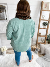 Load image into Gallery viewer, Corduroy Feeling Buttoned Down Long Sleeve Top
