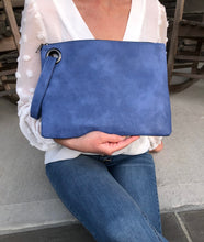 Load image into Gallery viewer, Oversized Everyday Wristlet Clutch - Slate Blue
