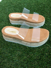 Load image into Gallery viewer, Clear Double Strap Platform Sandal

