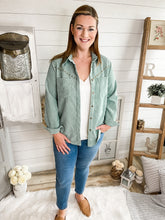 Load image into Gallery viewer, Corduroy Feeling Buttoned Down Long Sleeve Top
