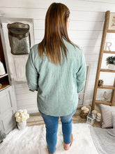 Load image into Gallery viewer, Corduroy Feeling Buttoned Down Long Sleeve Top
