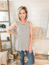 Load image into Gallery viewer, Black and White Stripe Tank
