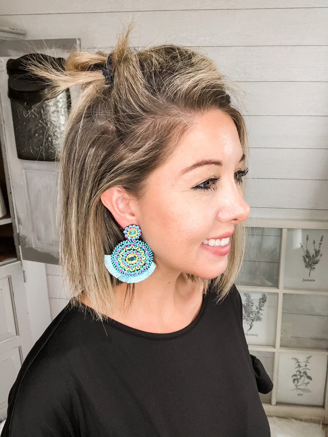 Multi Colored Beaded Beauty Earrings