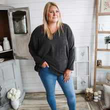 Load image into Gallery viewer, V-Neck Ribbed Long Sleeve Top
