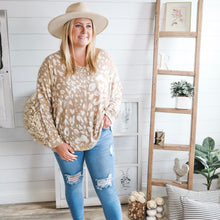 Load image into Gallery viewer, Taupe Leopard Print Sweater Top
