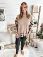 Load image into Gallery viewer, Leopard Print Side Slit Sweater

