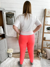 Load image into Gallery viewer, Coral Sweatpants with Leopard Side Stripes
