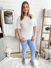 Load image into Gallery viewer, Spring Blue Athletic High Waisted Leggings
