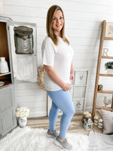 Load image into Gallery viewer, Spring Blue Athletic High Waisted Leggings
