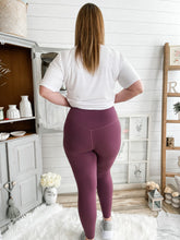 Load image into Gallery viewer, Eggplant Athletic High Waisted Leggings
