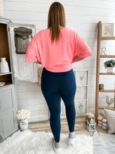 Load image into Gallery viewer, Navy Cotton Motto Leggings

