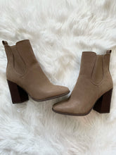 Load image into Gallery viewer, Taupe Chunky Heel Bootie
