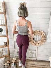 Load image into Gallery viewer, Eggplant Athletic High Waisted Leggings
