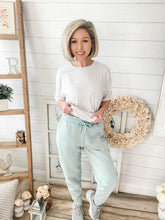 Load image into Gallery viewer, Sage Drawstring Jogger Sweatpants
