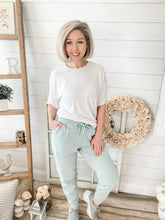 Load image into Gallery viewer, Sage Drawstring Jogger Sweatpants
