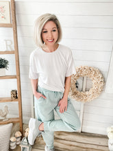 Load image into Gallery viewer, Sage Drawstring Jogger Sweatpants
