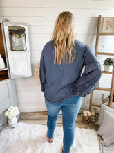 Load image into Gallery viewer, Front Tie Eyelet Bubble Sleeve Top
