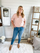 Load image into Gallery viewer, Peachy Pink Ruffled Sleeve Top

