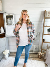 Load image into Gallery viewer, Plaid and Gold Sequin Button Down Top
