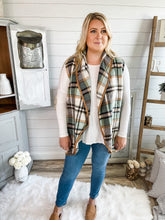 Load image into Gallery viewer, Go Green Plaid Vest
