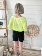 Load image into Gallery viewer, Black High Waisted Cotton Biker Shorts
