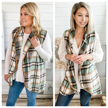 Load image into Gallery viewer, Go Green Plaid Vest
