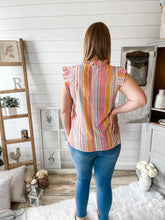 Load image into Gallery viewer, Aztec Ruffled Lightweight Top
