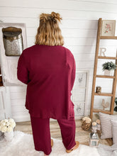 Load image into Gallery viewer, Waffle Knit Pants, Tank, &amp; Cardigan 3 Piece Set
