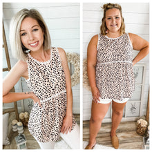 Load image into Gallery viewer, Leopard &amp; Lace Tank Top
