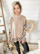 Load image into Gallery viewer, Leopard Print Side Slit Sweater
