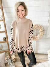 Load image into Gallery viewer, Leopard Print Side Slit Sweater
