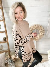 Load image into Gallery viewer, Leopard Print Side Slit Sweater
