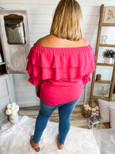 Load image into Gallery viewer, Ruffled Tiered Off Shoulder Top
